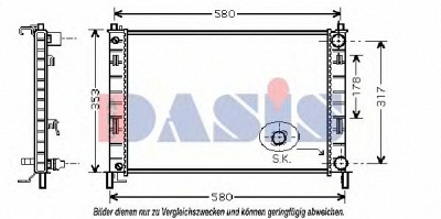 AKS DASIS 090017n -  Радиатор, охлаждение двигателя